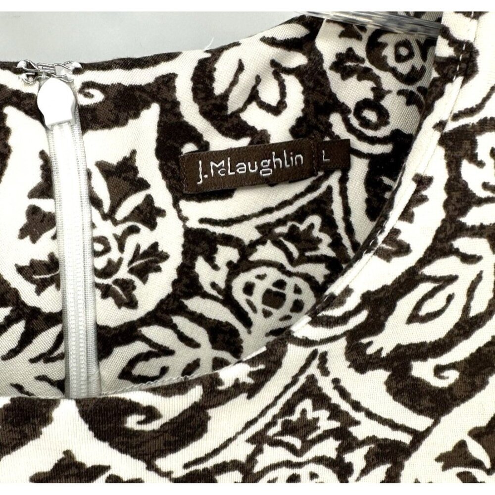 SOLD sleeveless shift sheath geometric L - Picture 6 of 7